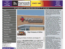 Tablet Screenshot of hancocksign.com